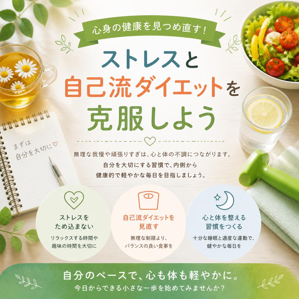 心身の健康を見つめ直す！ストレスと自己流ダイエットを克服しよう