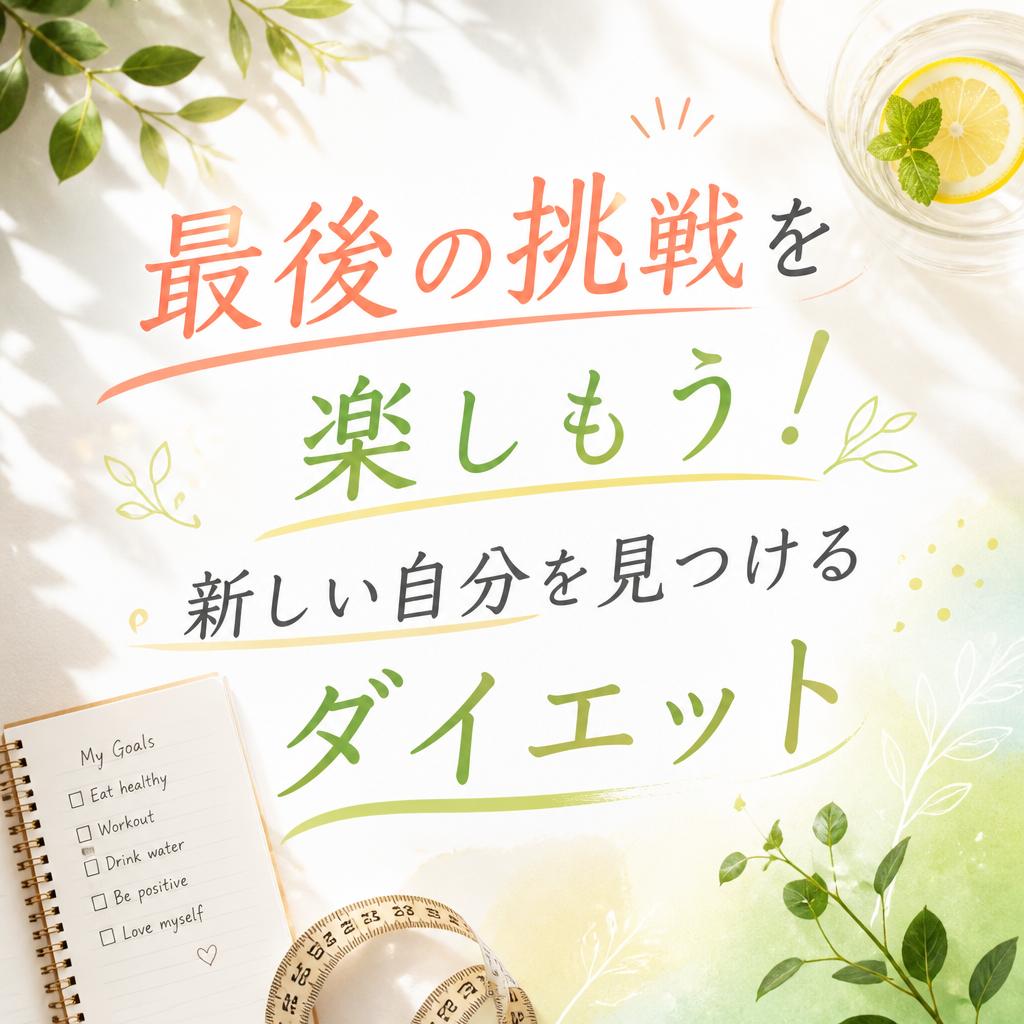 最後の挑戦を楽しもう！新しい自分を見つけるダイエット
