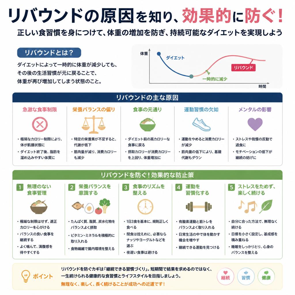 リバウンド防止のための手法