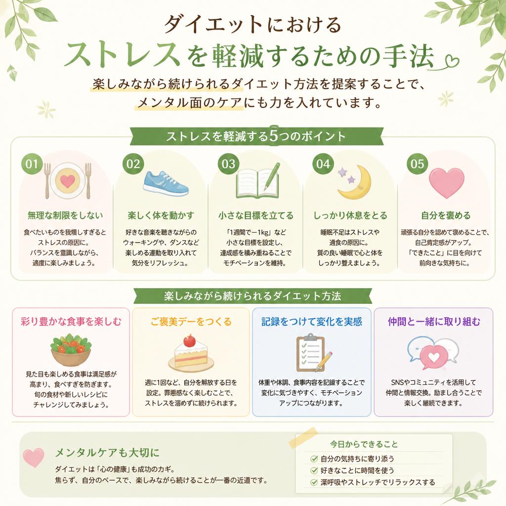 ストレスを管理してダイエットを楽しく！