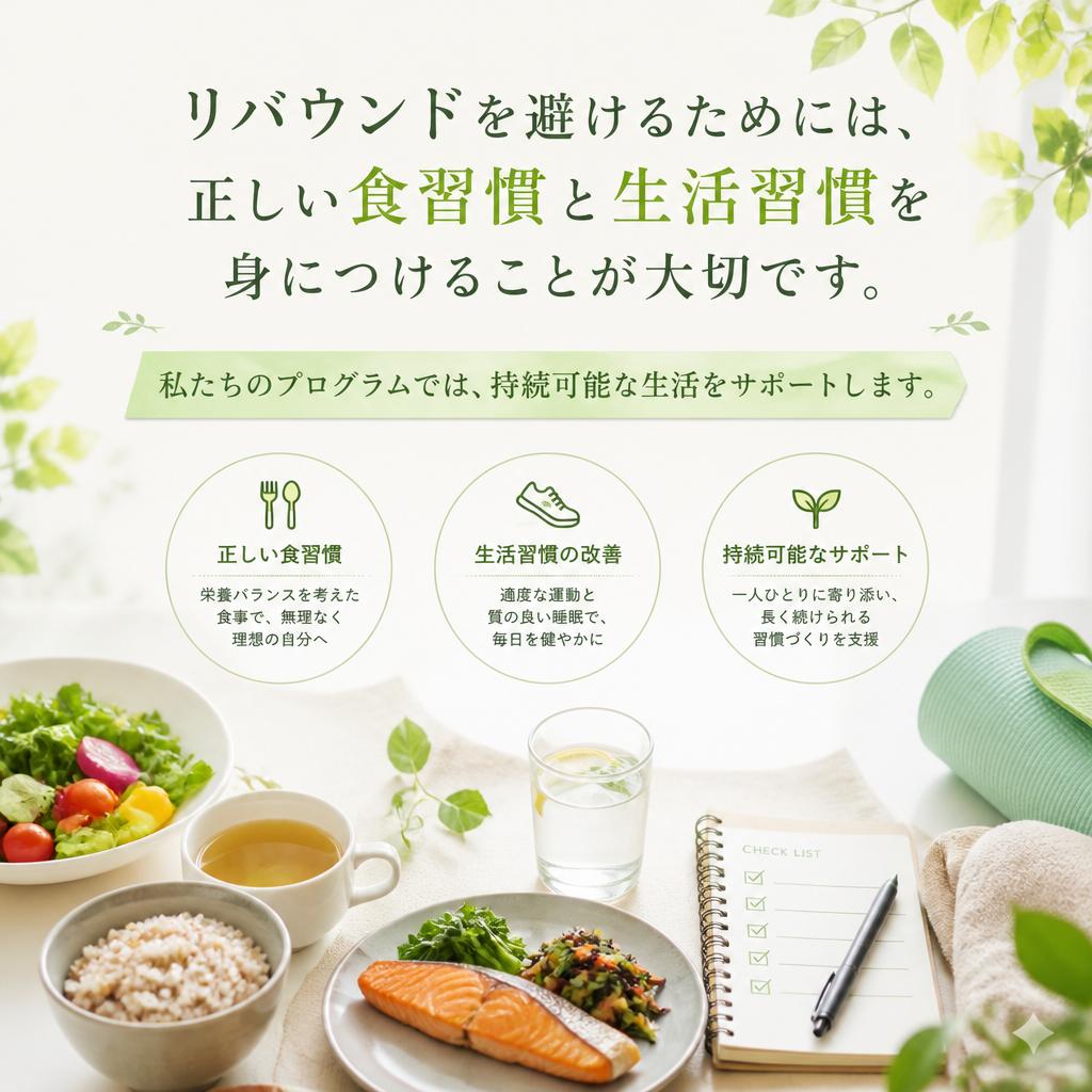 4. リバウンド対策を徹底する
