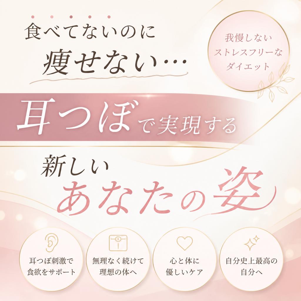 食べてないのに痩せない、耳つぼで実現する新しいあなたの姿