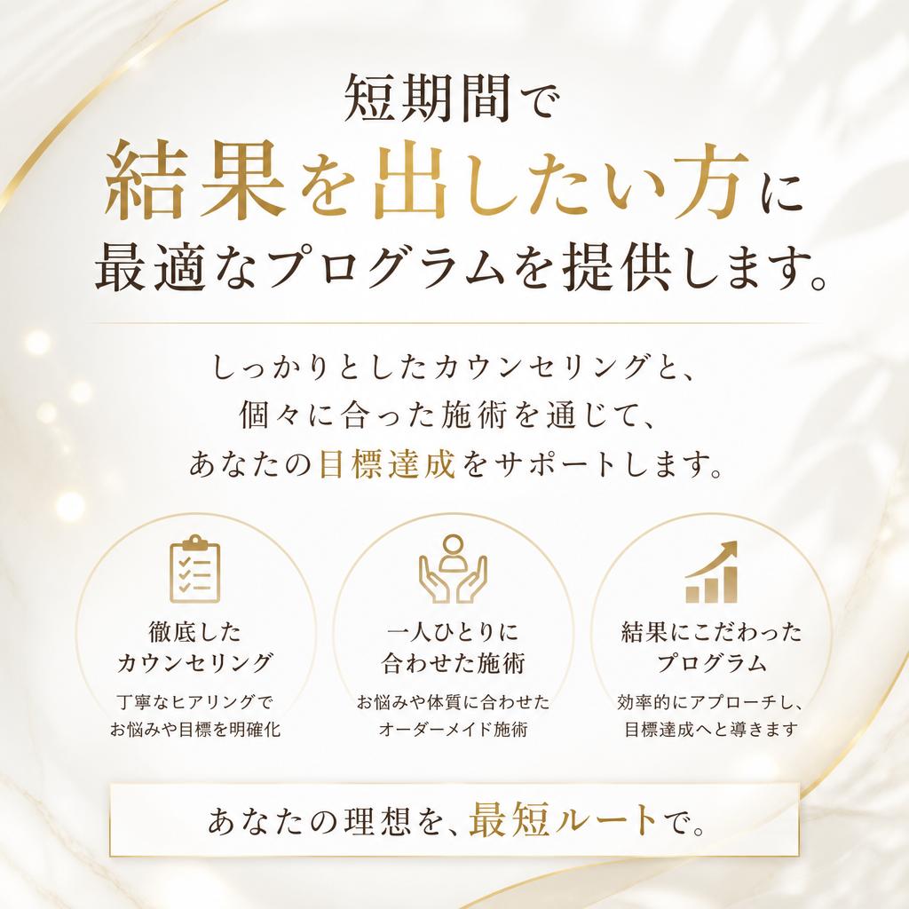 短期集中で実感する変化