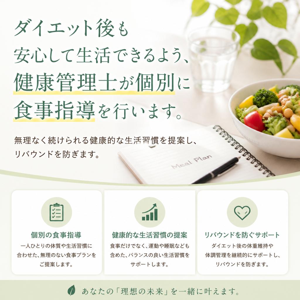 リバウンドしないための健康習慣