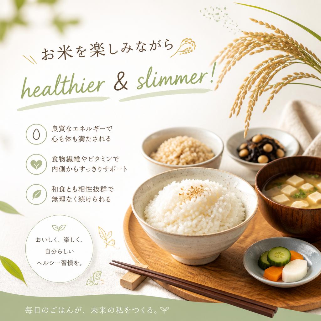お米を楽しみながら healthier & slimmer！