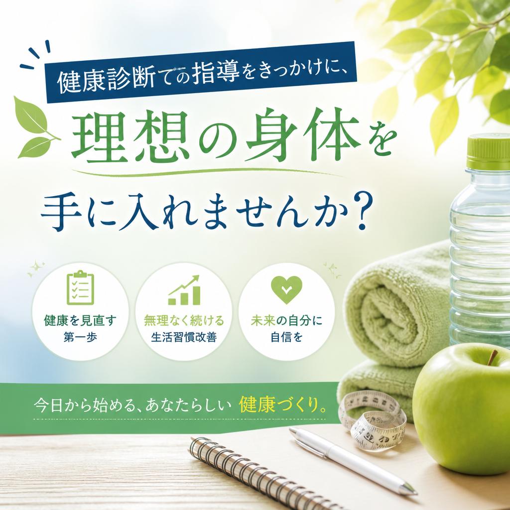 健康診断での指導をきっかけに、理想の身体を手に入れませんか？