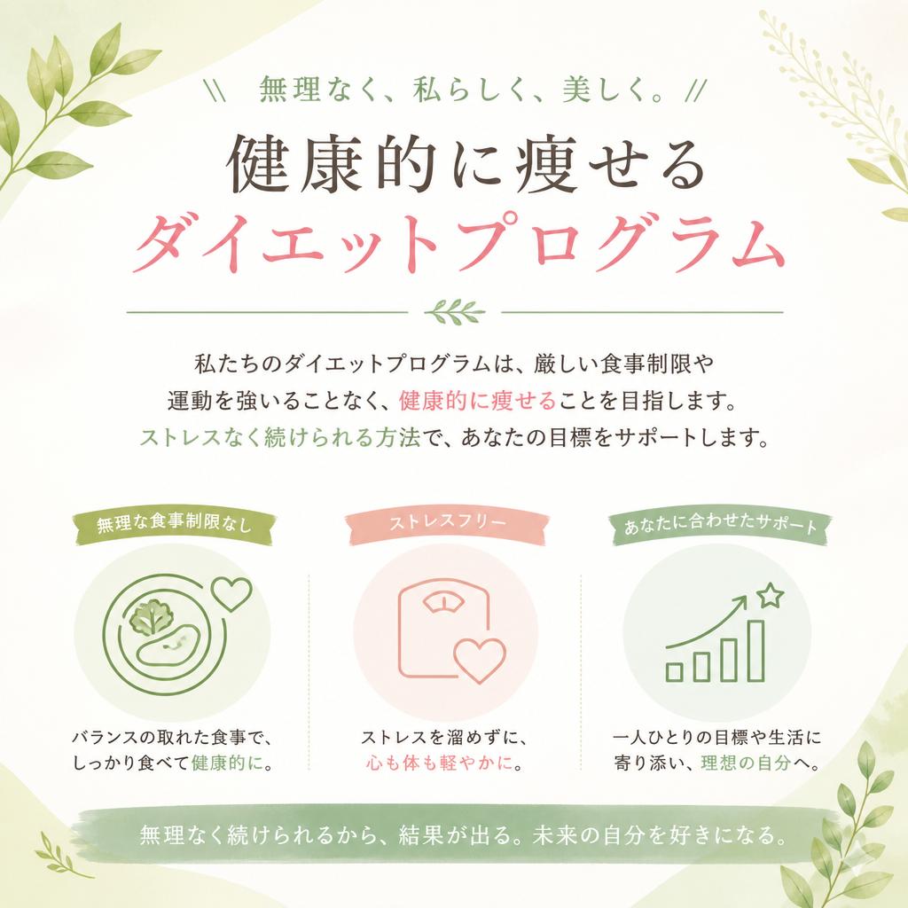 無理のないダイエットプログラムのご提案