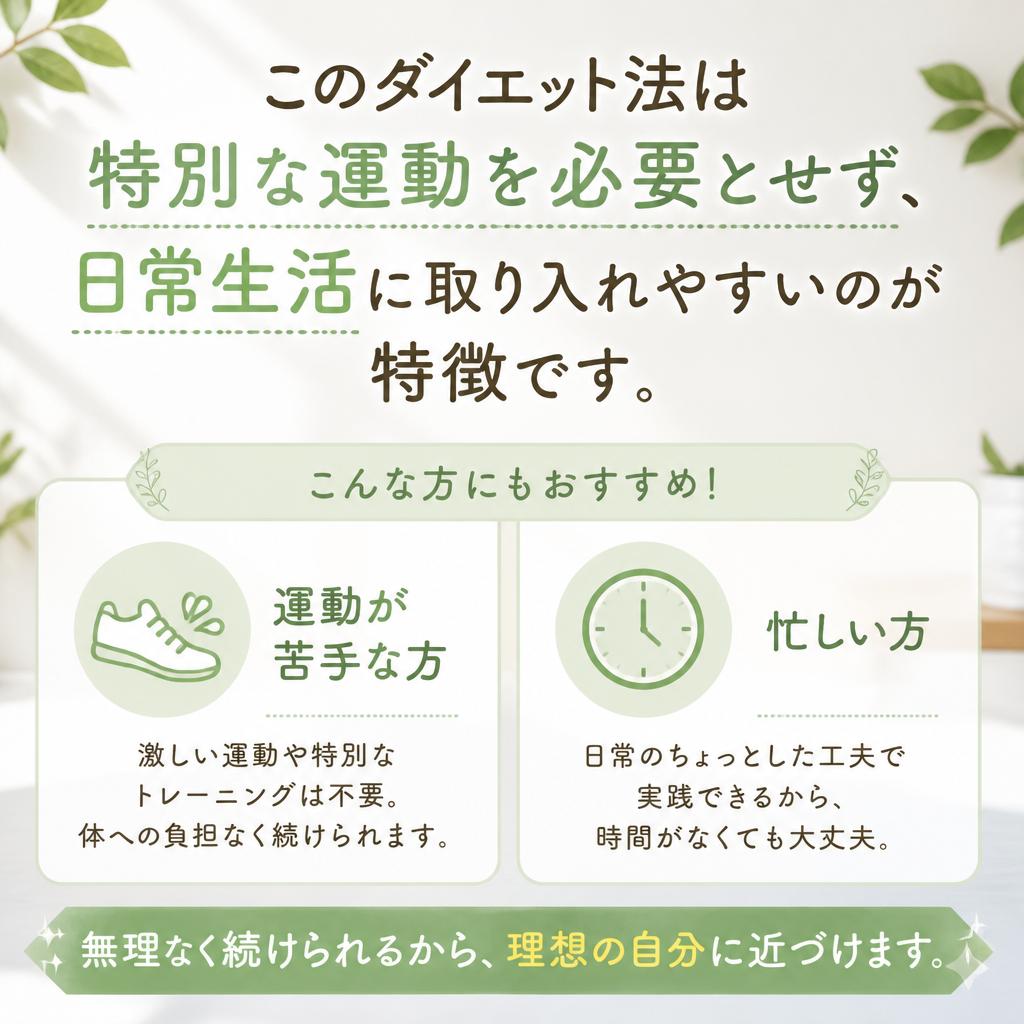 3. 運動なしでもできる理由