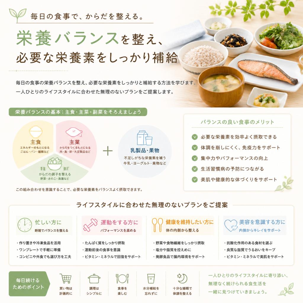 2. 栄養バランスを重視した食事プラン