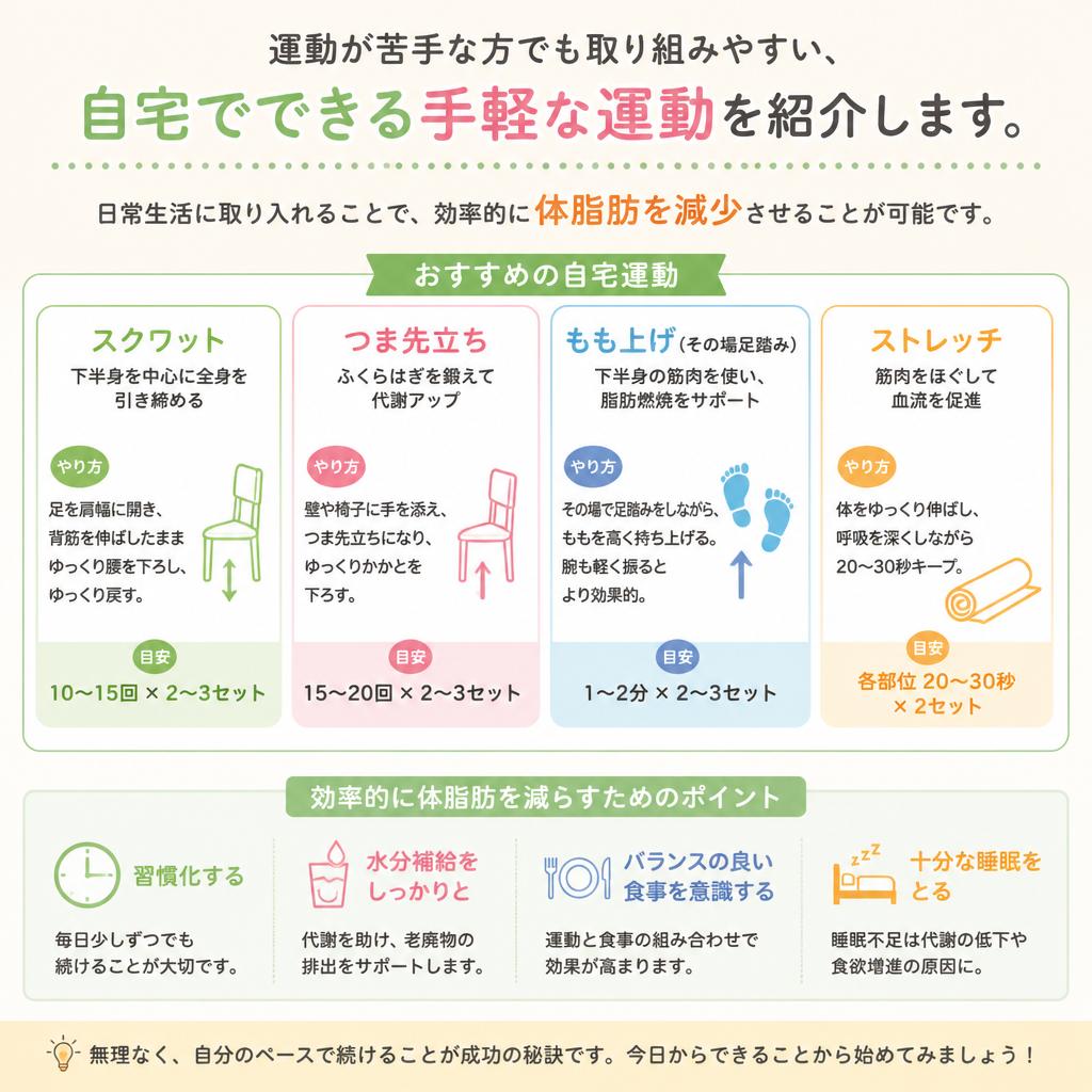3. 自宅でできる運動習慣の取り入れ方