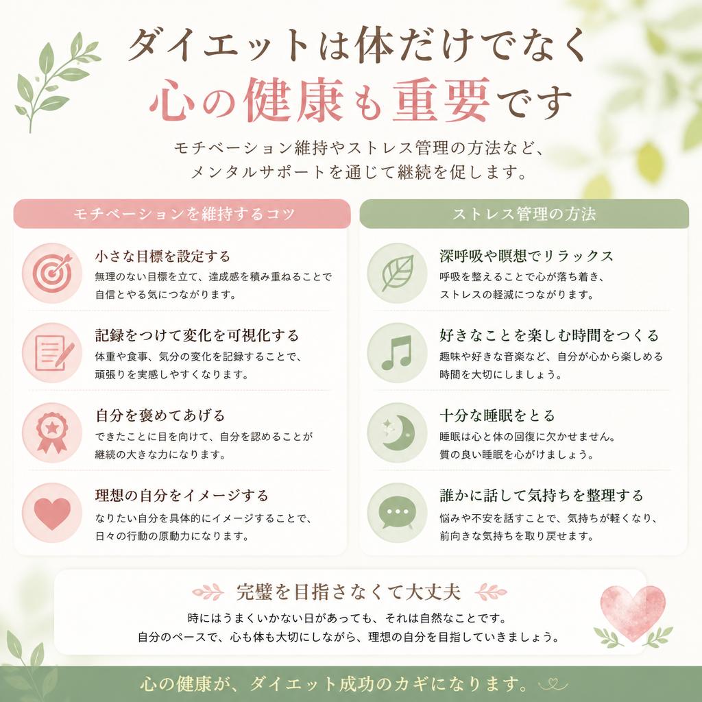 4. 体脂肪減少のためのメンタルサポート